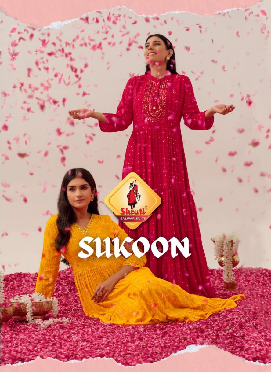 SHRUTI SUIT SUKOON FULL STITCH BIG SIZE COTTON MODAL GOWNS ONLINE 