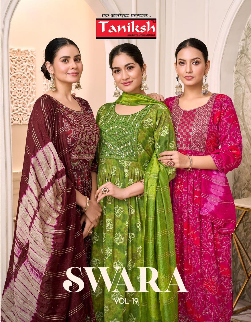 TANIKSH SWARA VOL 19 FULL STITCH CAPSULE RAYON NYRA SUIT FOR WOMEN 