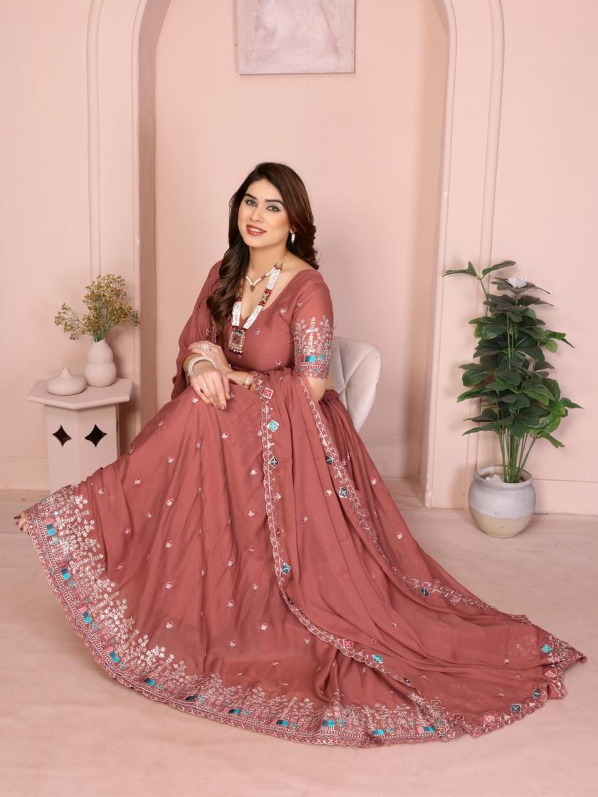 THAR TRADITIONAL STAR GEORGETTE EMBROIDERY STITCH LEHENGA UNSTITCH CHOLI ONLINE 