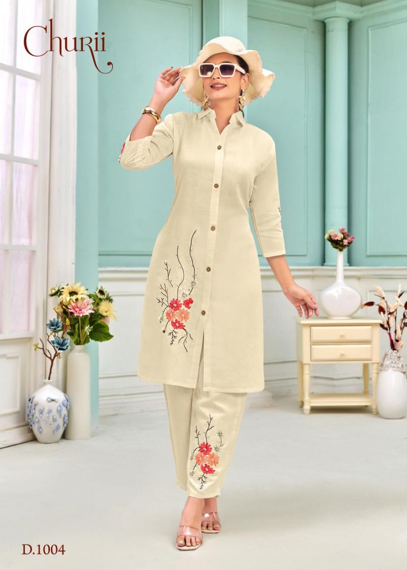 CHURII TULIP FULL STITCH STYLISH VATICAN COMBO CO-ORD FOR GIRLS 