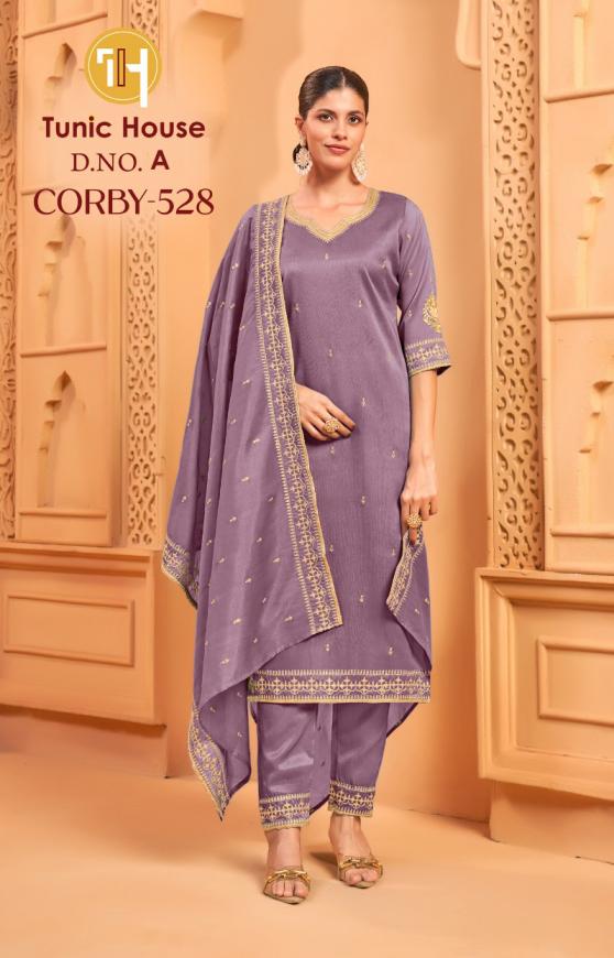 TUNIC HOUSE DESIGNER FANCY KURTI BOTTOM SET COLLETION