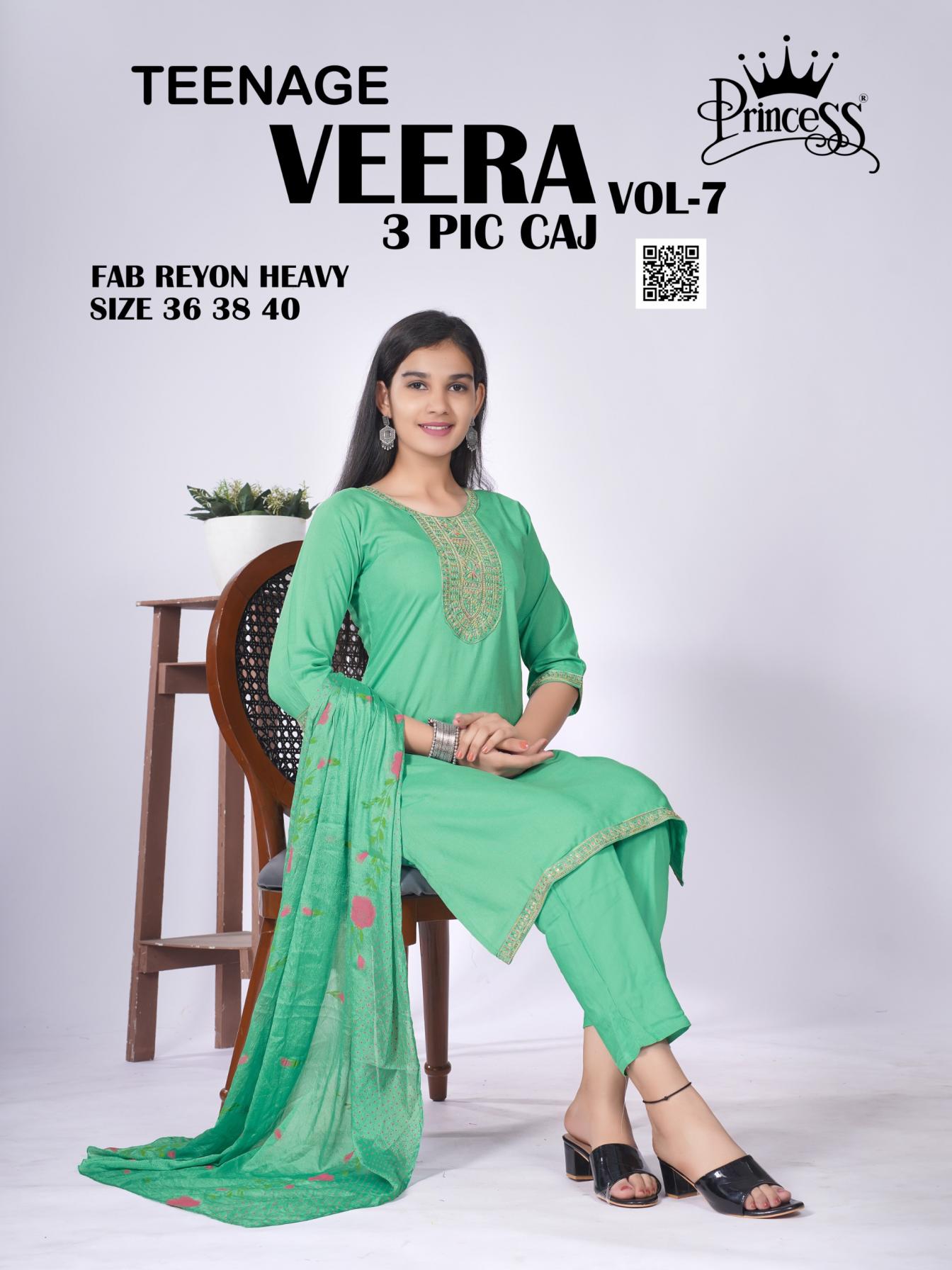 PRINCESS CREATION VEERA VOL 7 READYMADE RAYON LADIES SUITS 
