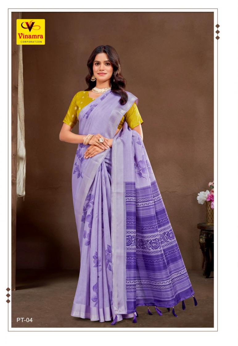 PLATINUM SILK BY VINAMRA CORPORATION PRETTY SATTIN TAPADIYA CHECKS SAREES 