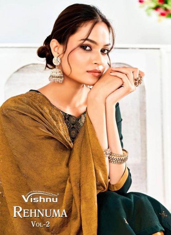 REHNUMA VOL 2 BY VISHNU RANGOLI SILK UNSTITCH SUIT FOR WOMENS 