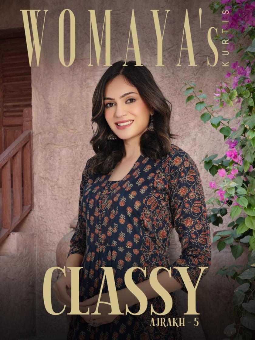 CLASSY AJRAKH VOL 5 BY WOMAYA FULL STITCH COTTON COMBO 3PCS DRESS