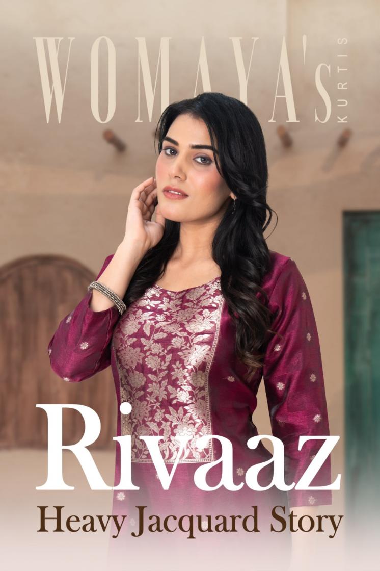 RIVAAZ HEAVY JACQUARD STORY BY WOMAYA PRETTY FULL STITCH COMBO SUITS 