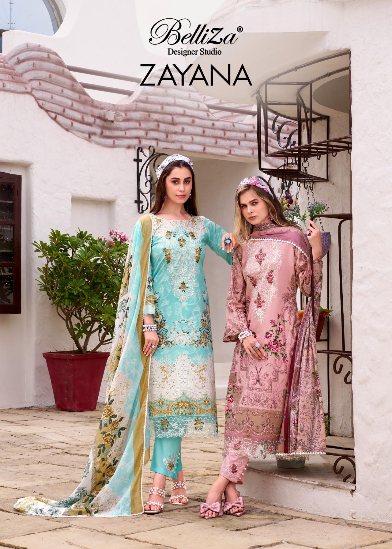BELLIZA DESIGNER ZAYANA COTTON PAKISTANI SUIT FOR WOMENS 