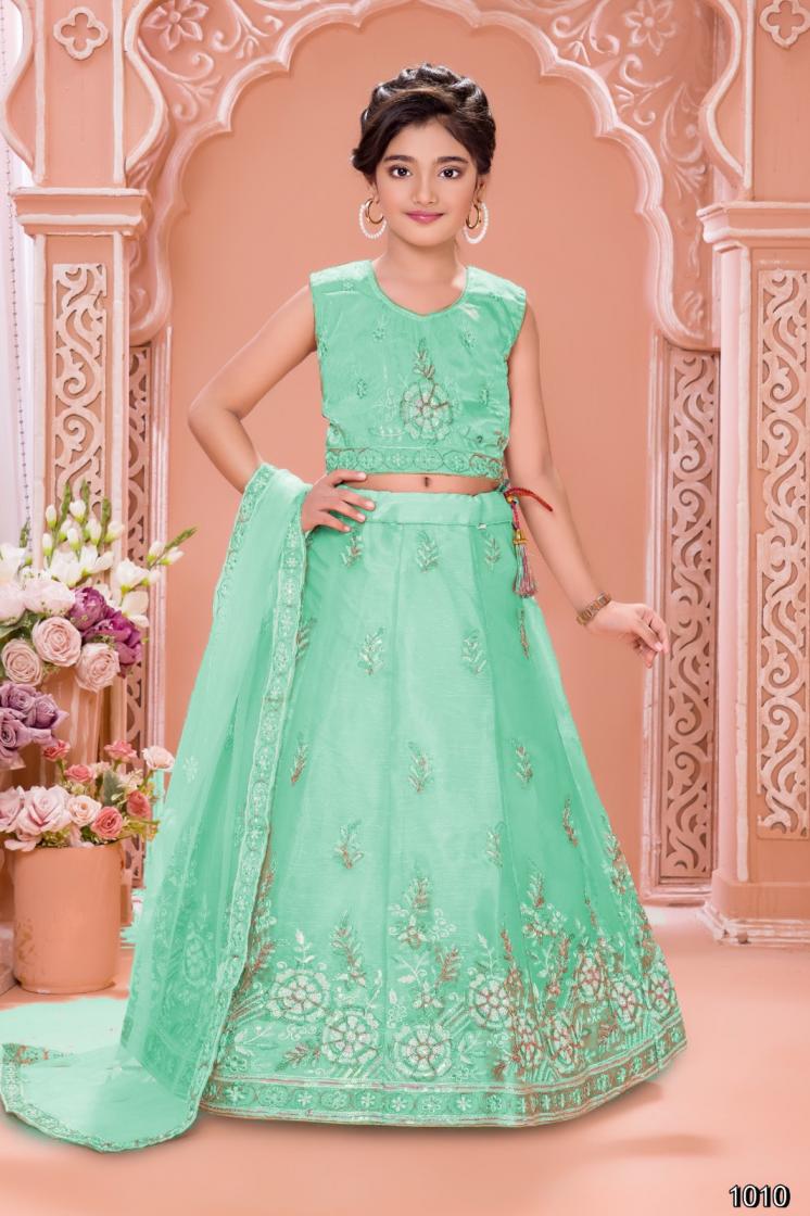 AARVI VOL 2 ORGANZA SILK READYMADE KIDS CHANIYA CHOLI ONLINE 