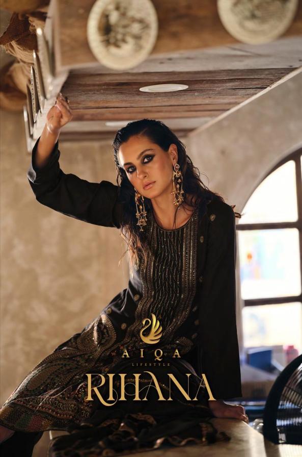 RIHA BY AIQA LIFESTYLE WINTER VISCOSE PASHMINA 3PCS DRESS