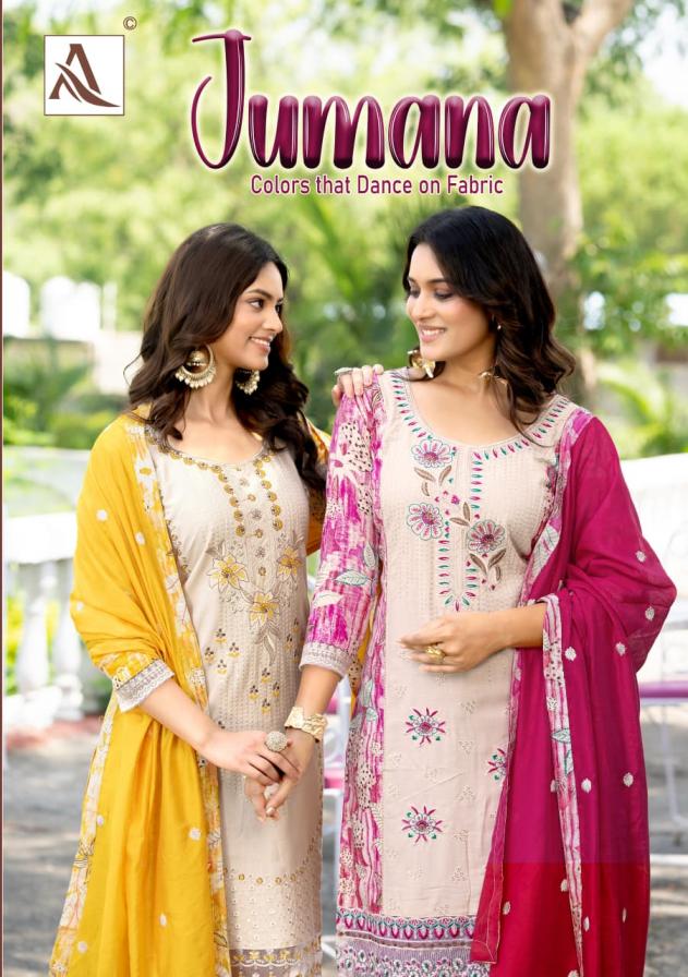 JUMANA BY ALOK FANCY VISCOSE RAYON 3PCS DRESS ONLINE 