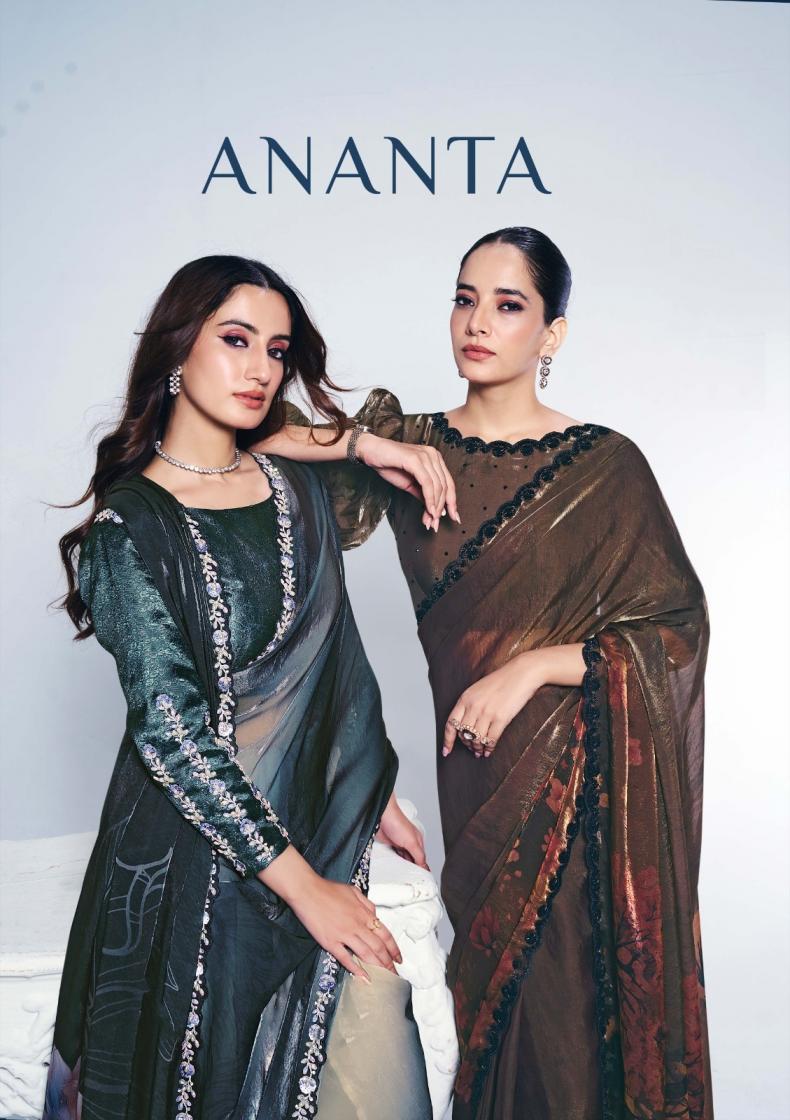 MAHOTSAV ANANTA TWO TONE SATIN SILK PARTY WEAR SAREES 