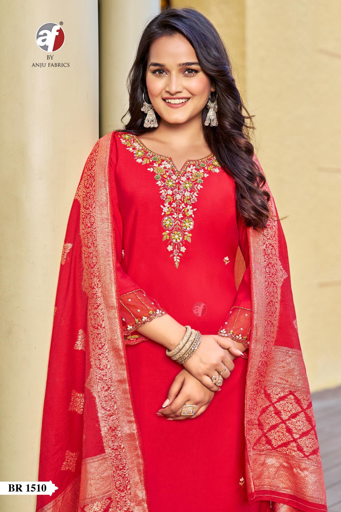 BR 1504-1506-1509-1510 BY ANJU FAB MODAL SILK KARWA SPECIAL READYMADE COMBO SUITS 