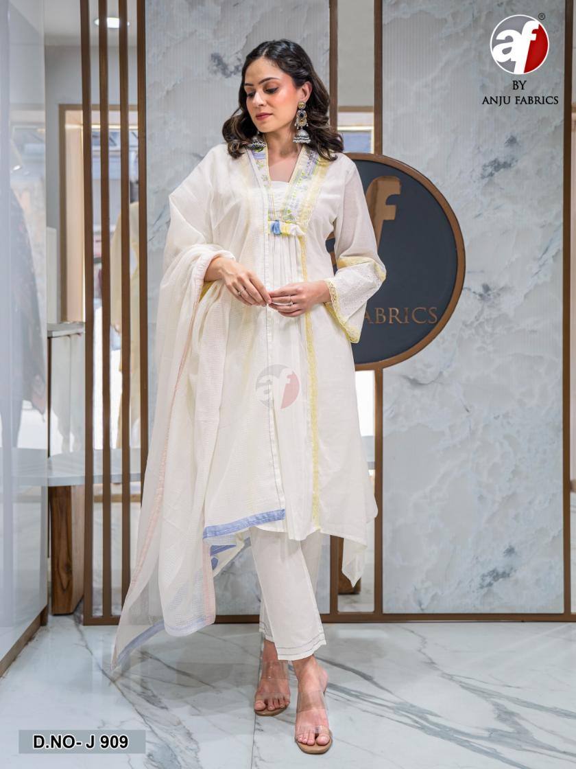 J 909 BY ANJU FAB EXCLUSIVE FULL STITCH MUL COTTON COMBO SUITS 