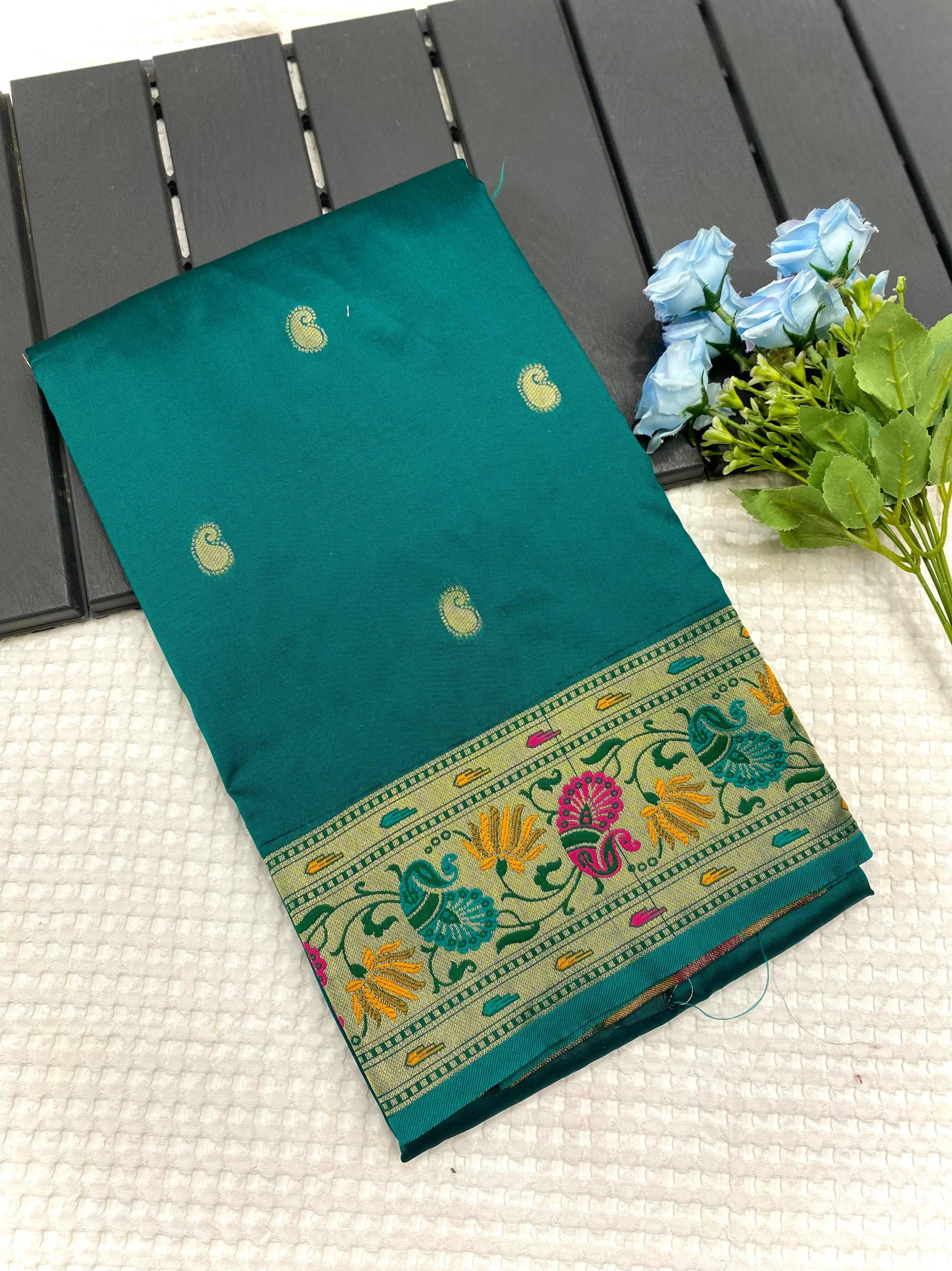 BHOOMI POPULAR DESIGN PAITHANI SILK SAREE FOR WOMENS 