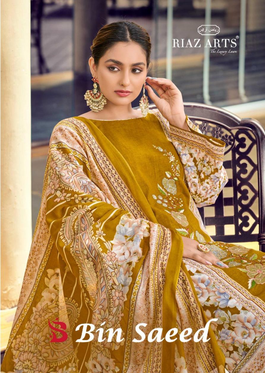 RIAZ ARTS VOL 1 BIN SAEED COTTON PAKISTANI 3PCS DRESS