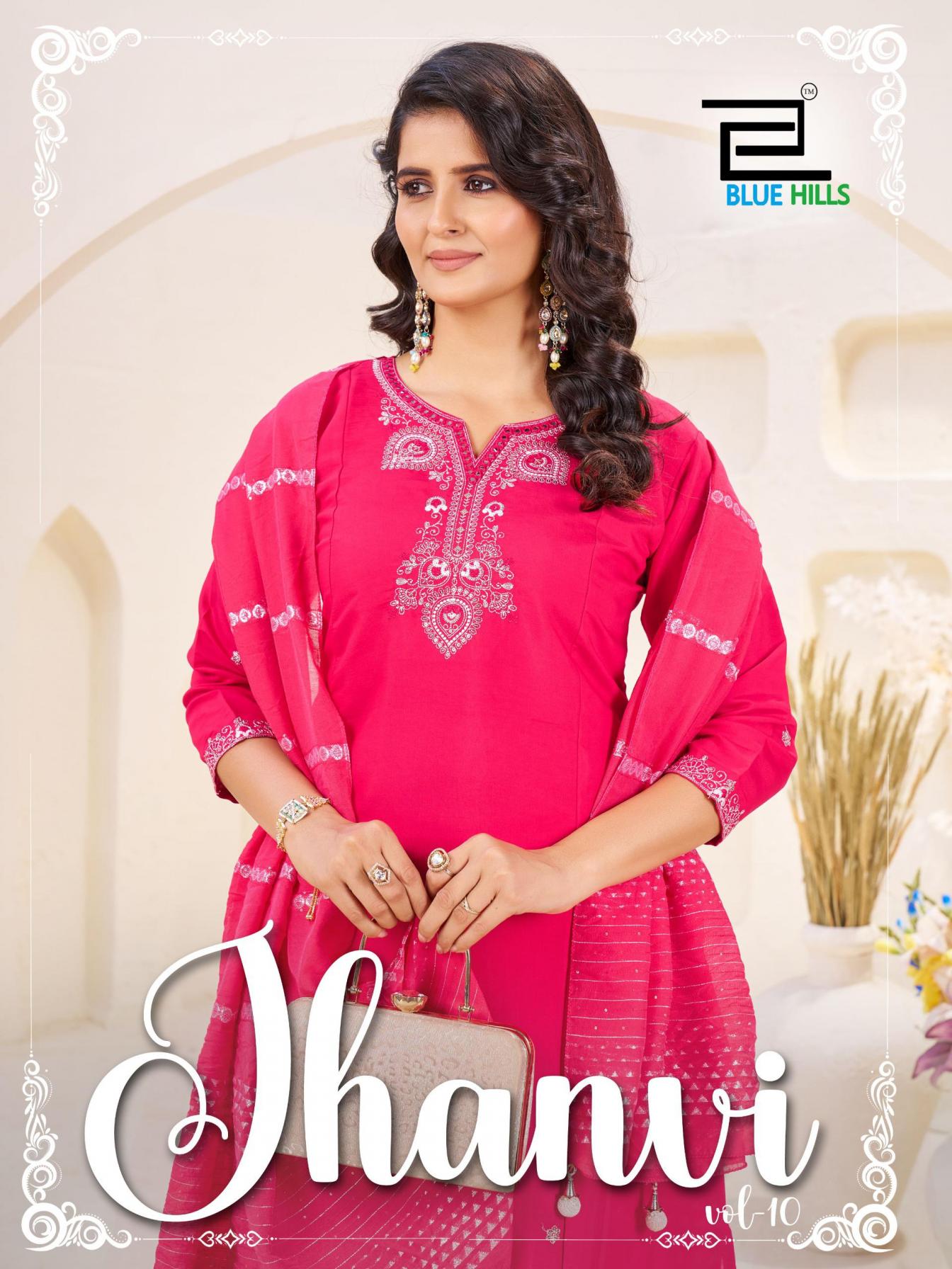 JHANVI VOL 10 BY BLUE HILLS READYMADE ROMAN SILK BIG SIZE SUITS 