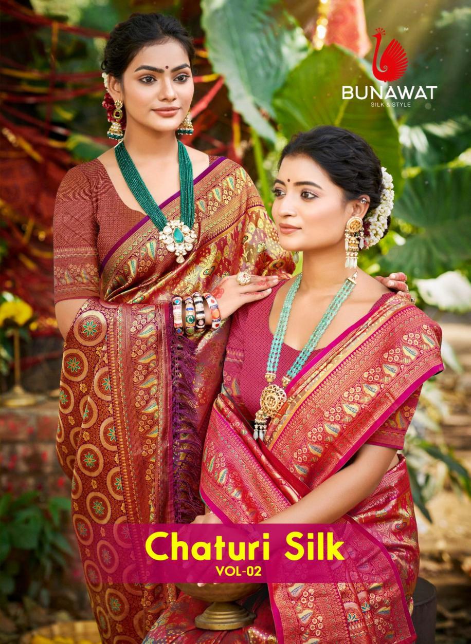 BUNAWAT - Chaturi Silk VOL-02 Dharmavaram Silk Woven Work Traditional Saree