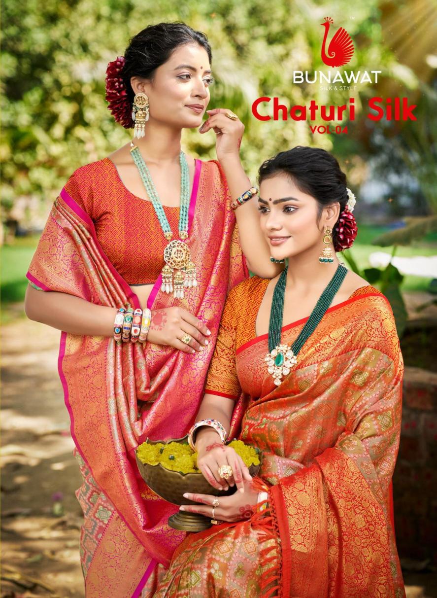 BUNAWAT - Chaturi Silk VOL-04 Dharmavaram Silk Woven Work Traditional Saree