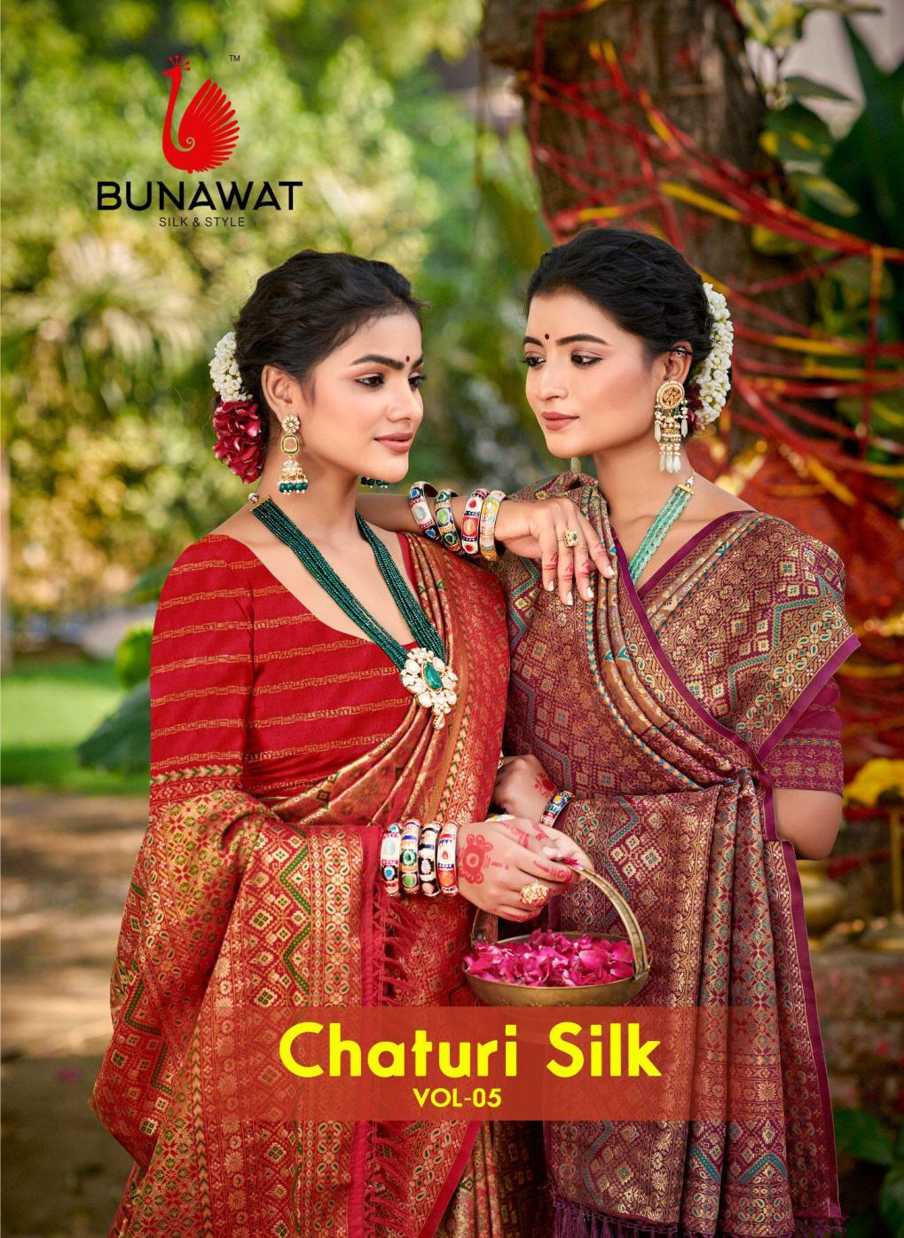 BUNAWAT - Chaturi Silk VOL-05 Dharmavaram Silk Woven Work Traditional Saree