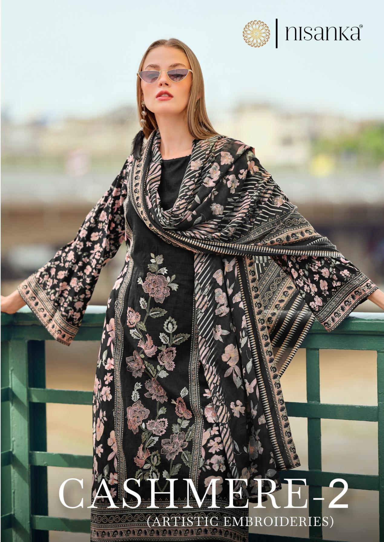 NISANKA CASHMERE VOL 2 FULL STITCH PLUS SIZE VISCOSE LAWN PAKISTANI SUITS 