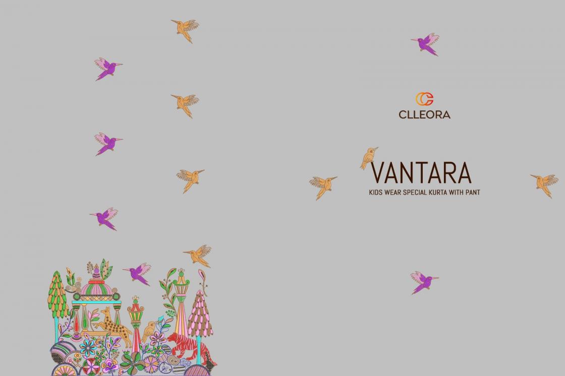 VANTARA BY CLLEORA STYLISH FULL STITCH VISCOSE SILK KIDS KURTA WITH PANT