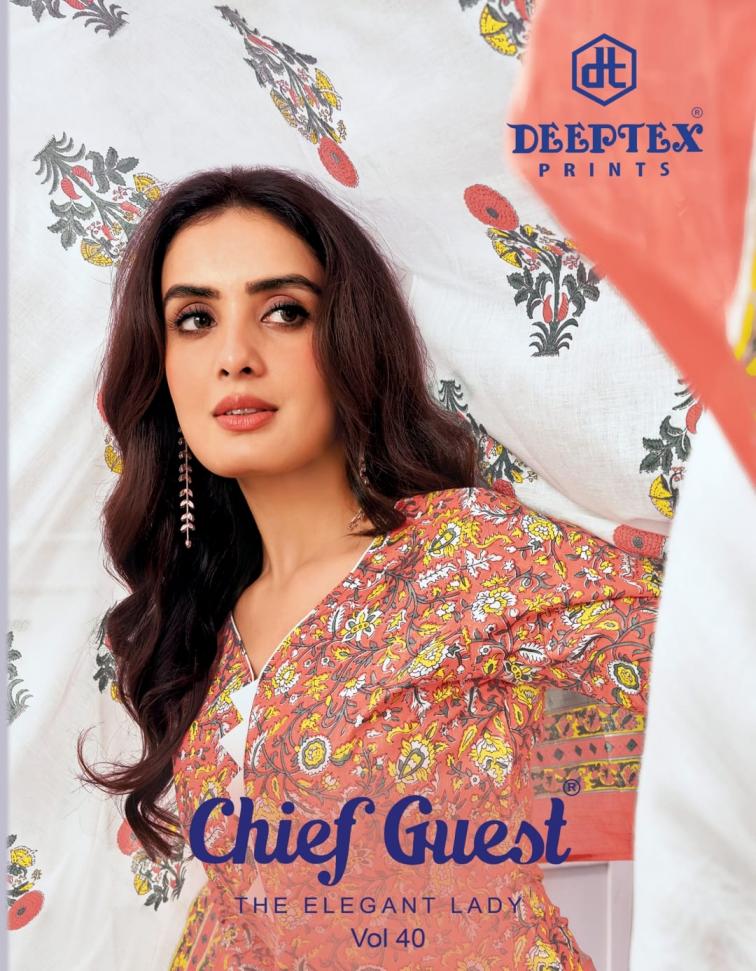 CHIEF GUEST VOL 40 BY DEEPTEX PRINTS COTTON UNIQUE 3PCS DRESS