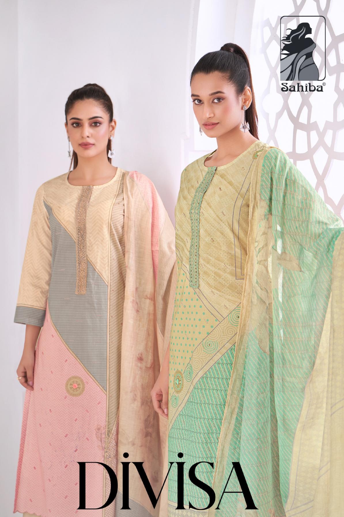 SAHIBA DIVISA LAWN COTTON ELEGANCE 3PCS DRESS ONLINE 