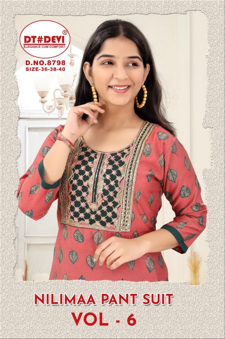 NILLIMAA PANT SET VOL 6 BY DT DEVI MODAL PRINT FULL STITCH COMBO KIDS SUITS 