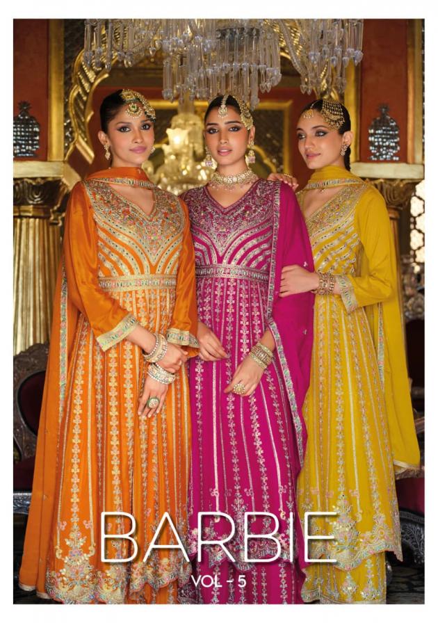 BARBIE VOL 5 BY EBA LIFESTYLE EMBROIDERY WORK ELEGANT READYMADE PLAZZO DRESS