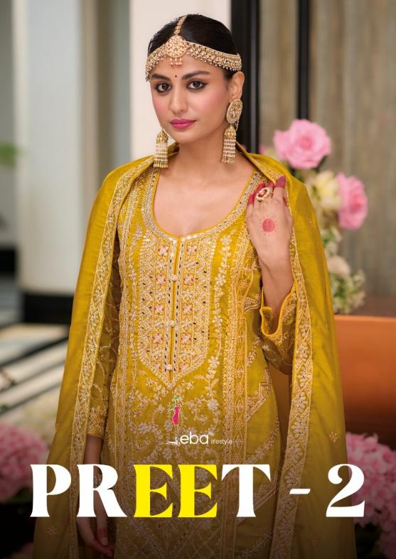 PREET VOL 2 BY EBA LIFESTYLE READYMADE STYLISH SILK PLAZZO DRESS
