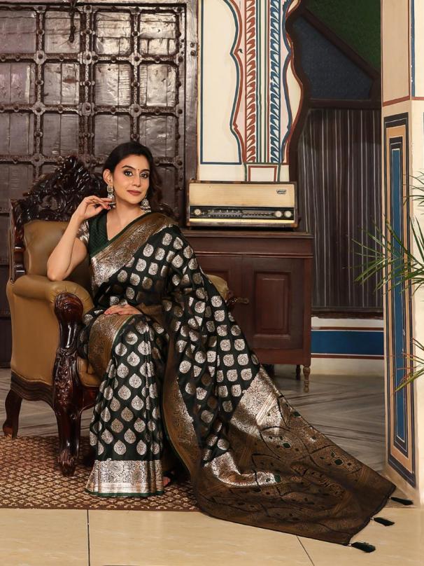 ASTITA ELEGANCE VOL 2 FANCY DESIGNER  SILK FABRIC SAREE WHOLSALE WITH LATKAN