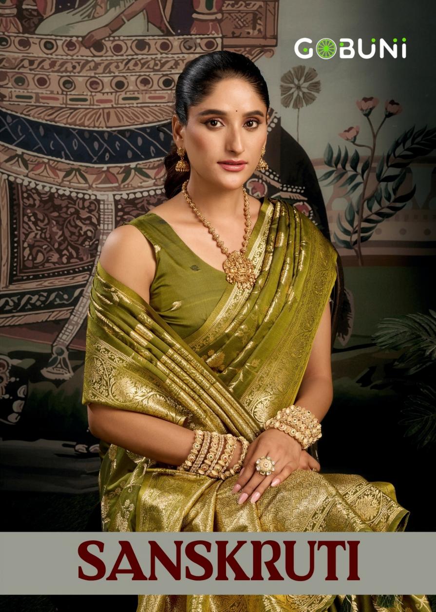 SANSKRUTI BY GOBUNI SOFT SILK WITH ZHALLAR FASHIONABLE SAREE ONLINE 