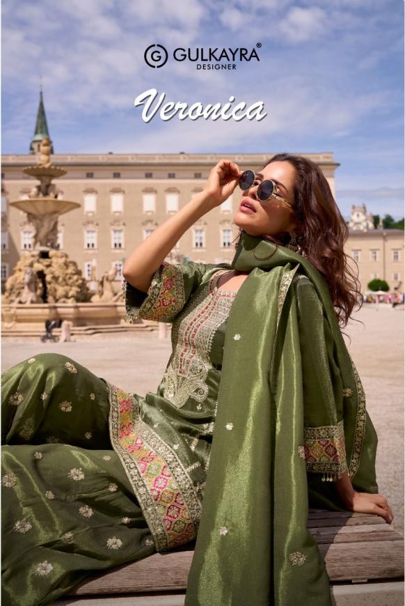 VERONICA BY GULKAYRA DESIGNER SIMAR SILK READYMADE PLAZZO DRESS
