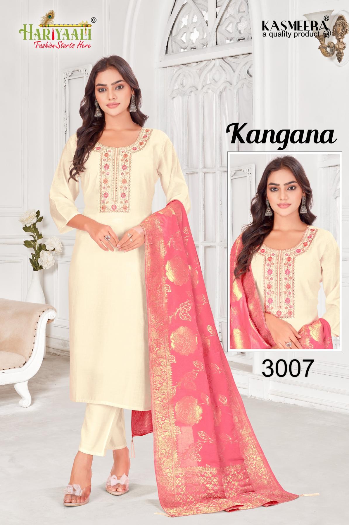 KANGANAA VOL 3 BY HARIYAALI SIMMER READYMADE STYLISH COMBO SUITS 