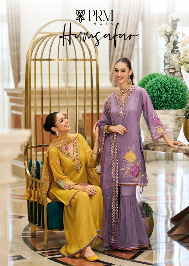 PRM INDIA HUMSAFAR FULLY STITCH STYLISH ORGANZA CRUSH PLAZZO DRESS