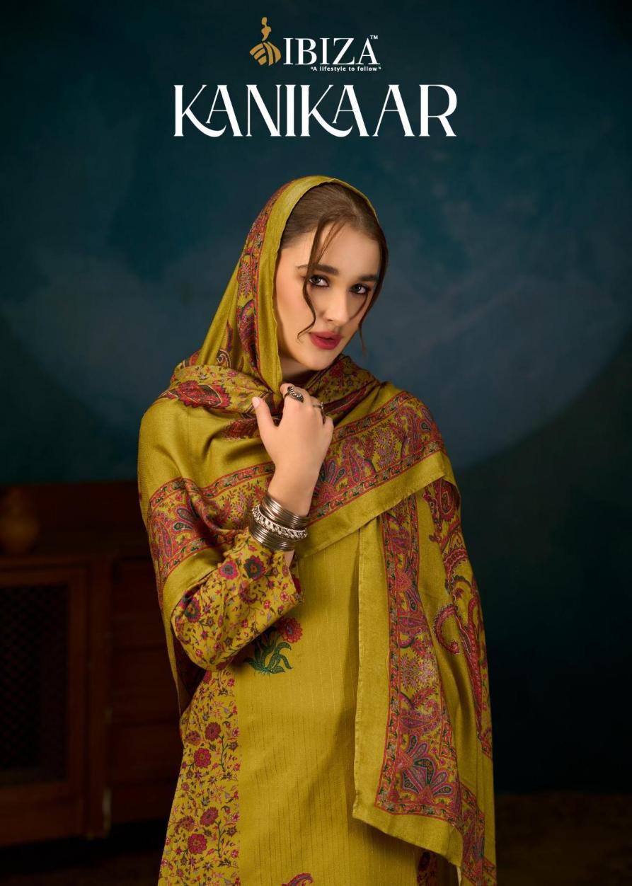 KANIKAAR BY IBIZA VISCOSE PASHNINA WINTER UNSTITCH 3PCS DRESS