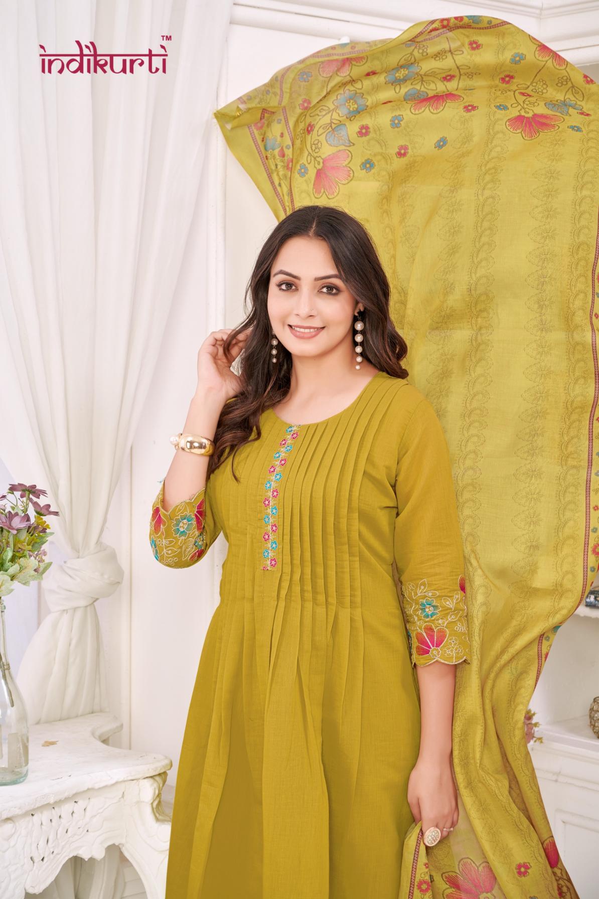 ISHITA BY INDIKURTI ELEGANCE READYMADE MUL CHANDERI COMBO SUITS 