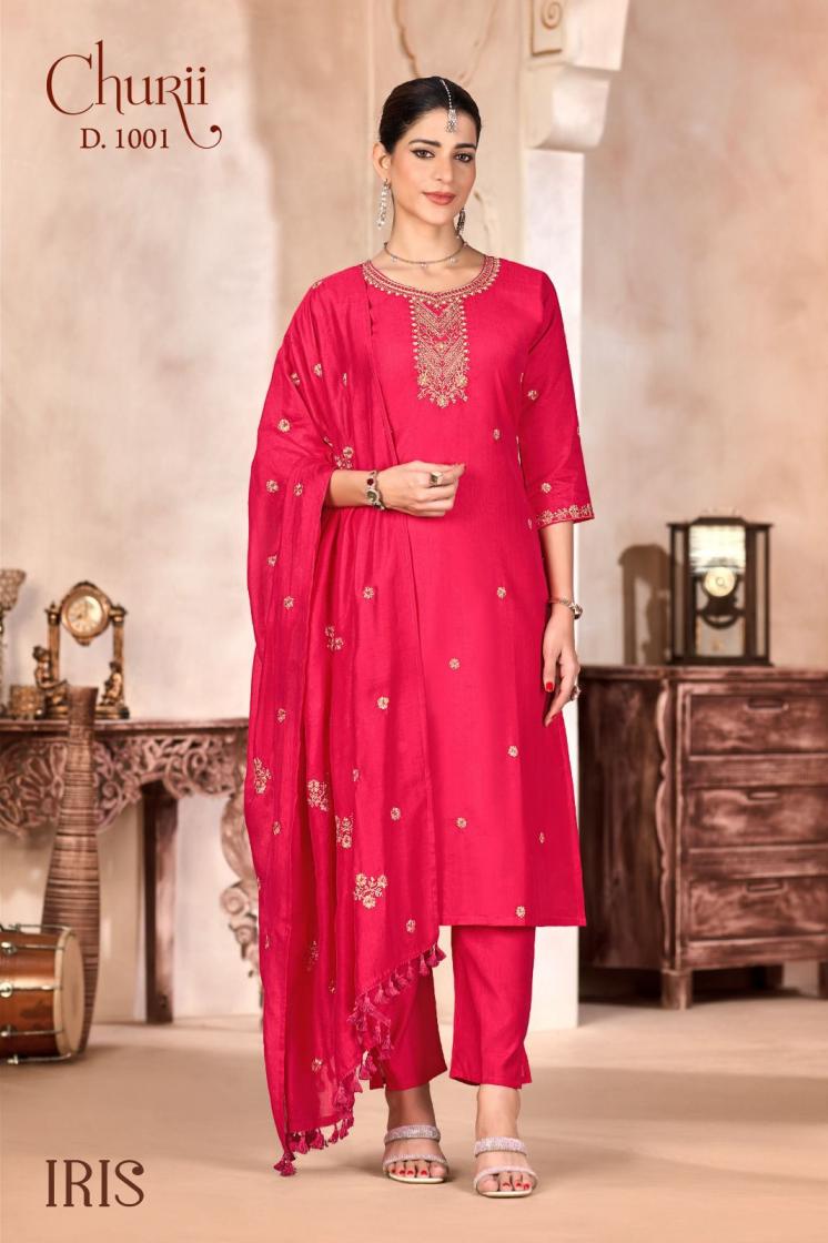 CHURII IRIS READYMADE UNIQUE VISCOSE VATICAN COMBO SUITS ONLINE 