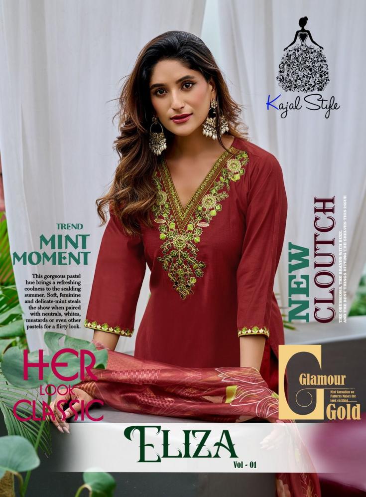 ELIZA VOL 1 BY KAJAL STYLE VERTICAN READYMADE PLUS SIZE SUITS 