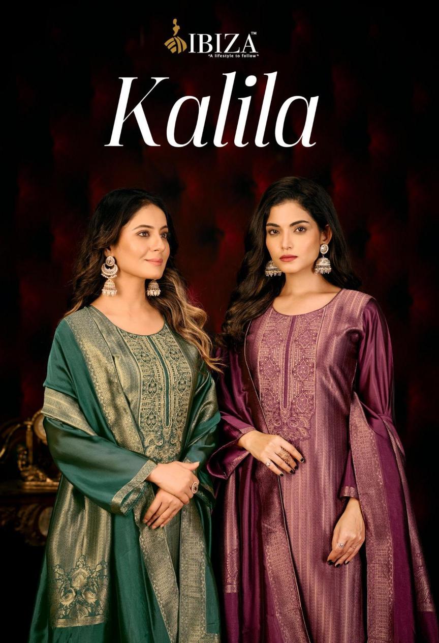 IBIZA KALILA BANGLORY SILK JACQUARD PRETTY 3PCS DRESS