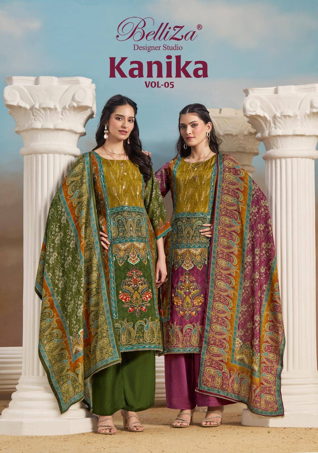 BELLIZA DESIGNER KANIKA VOL 5 HEAVY DESIGNER UNSTITCH SUIT