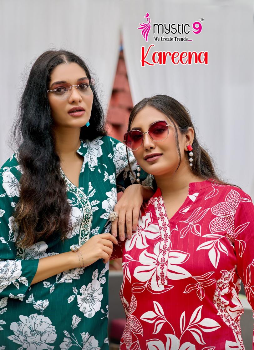 MYSTIC9 KAREENA VOL 1 READYMADE RAYON KATHA PRINT FANCY CO-ORD SETS 