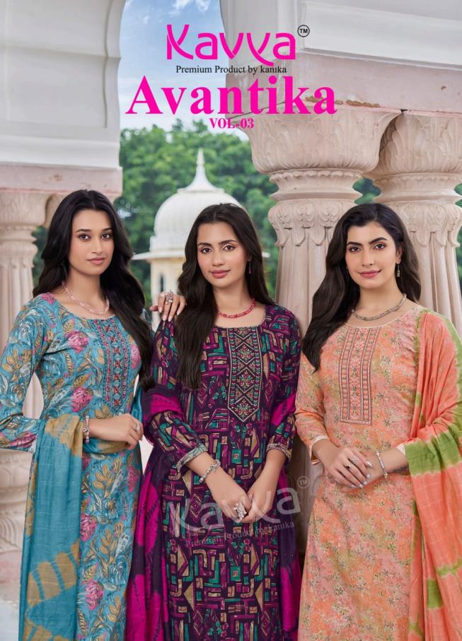 AVANTIKA VOL 3 BY KAVYA CAPSULE PRINT READYMADE PRETTY SUITS  