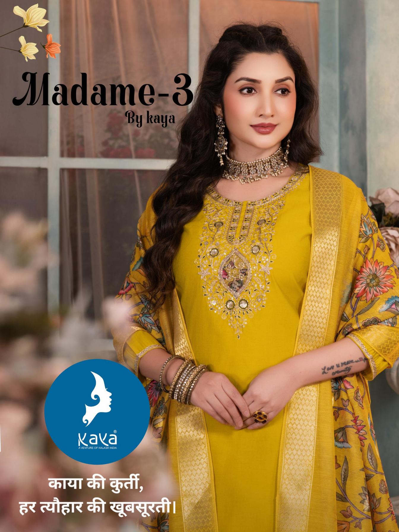 MADAME VOL 3 BY KAYA ROMAN SILK FULL STITCH SUIT FOR WOMENS 