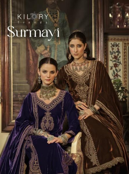 SURMAYI BY KILORY TRENDS AMAZING VALVET WINTER 3PCS DRESS