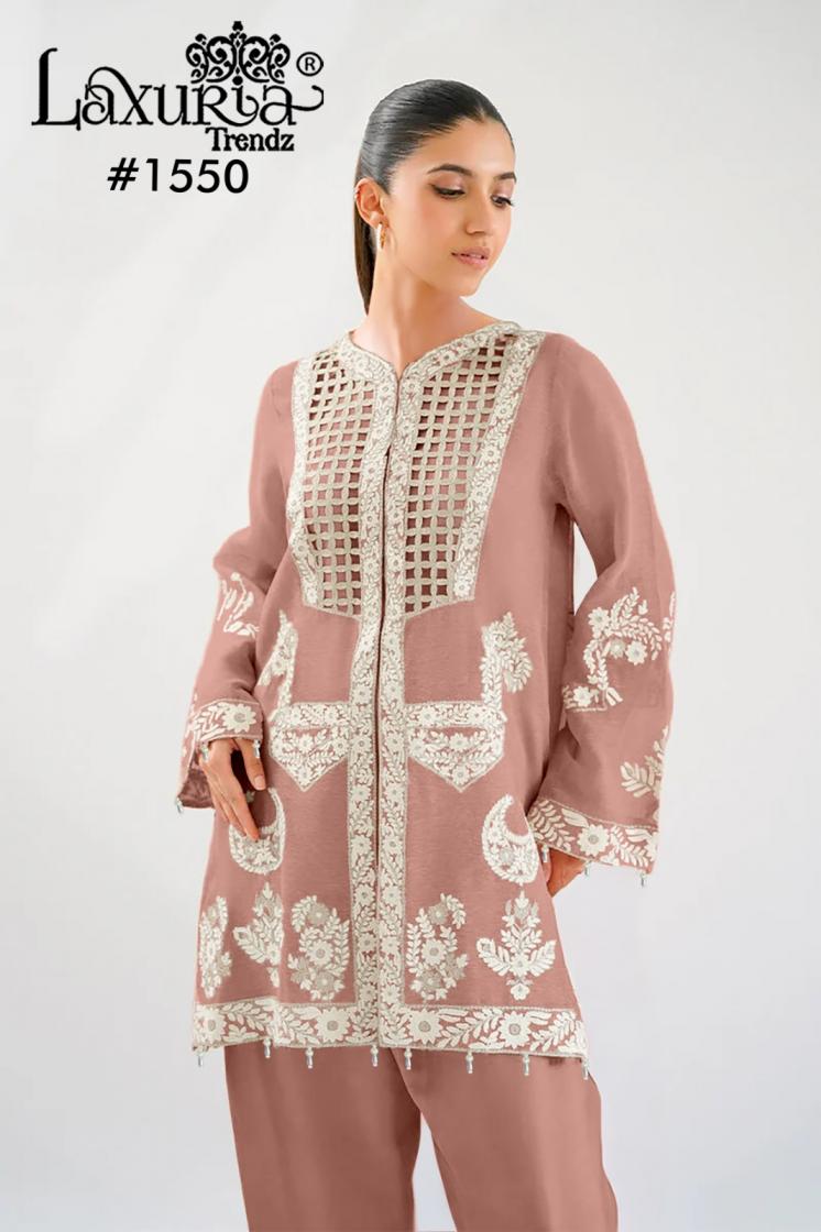 1550 BY LAXURIA TRENDZ READYMADE VICHITRA SIMMER PAKISTANI SUITS 