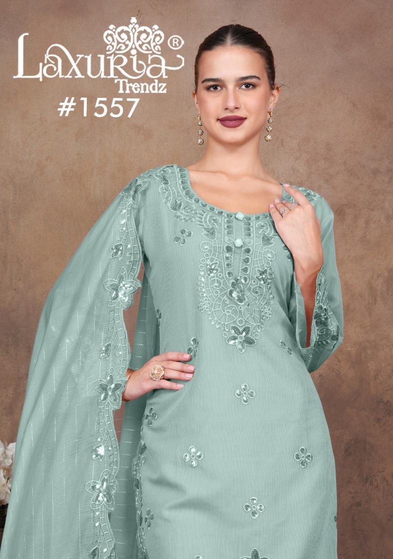 1557 BY LAXURIA TRENDZ READYMADE KOTA LINING  PAKISTANI SUIT FOR WOMENS 
