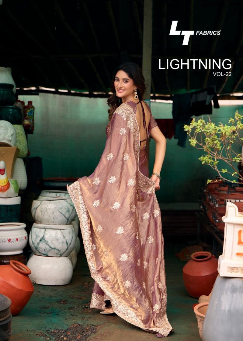 LT FASHION LIGHTNING VOL 22 ELEGANCE MALAI SILK FANCY SAREES 