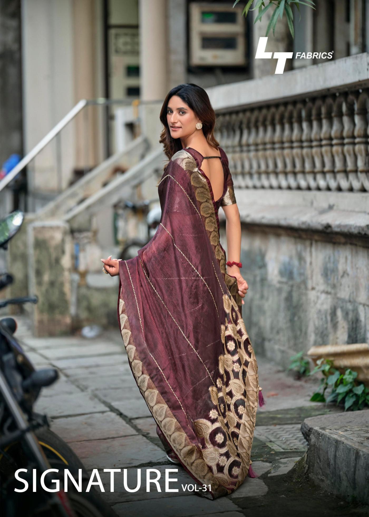 SIGNATURE VOL 31 BY LT FASHION MALAI SILK NEW DESIGN SAREE 2025