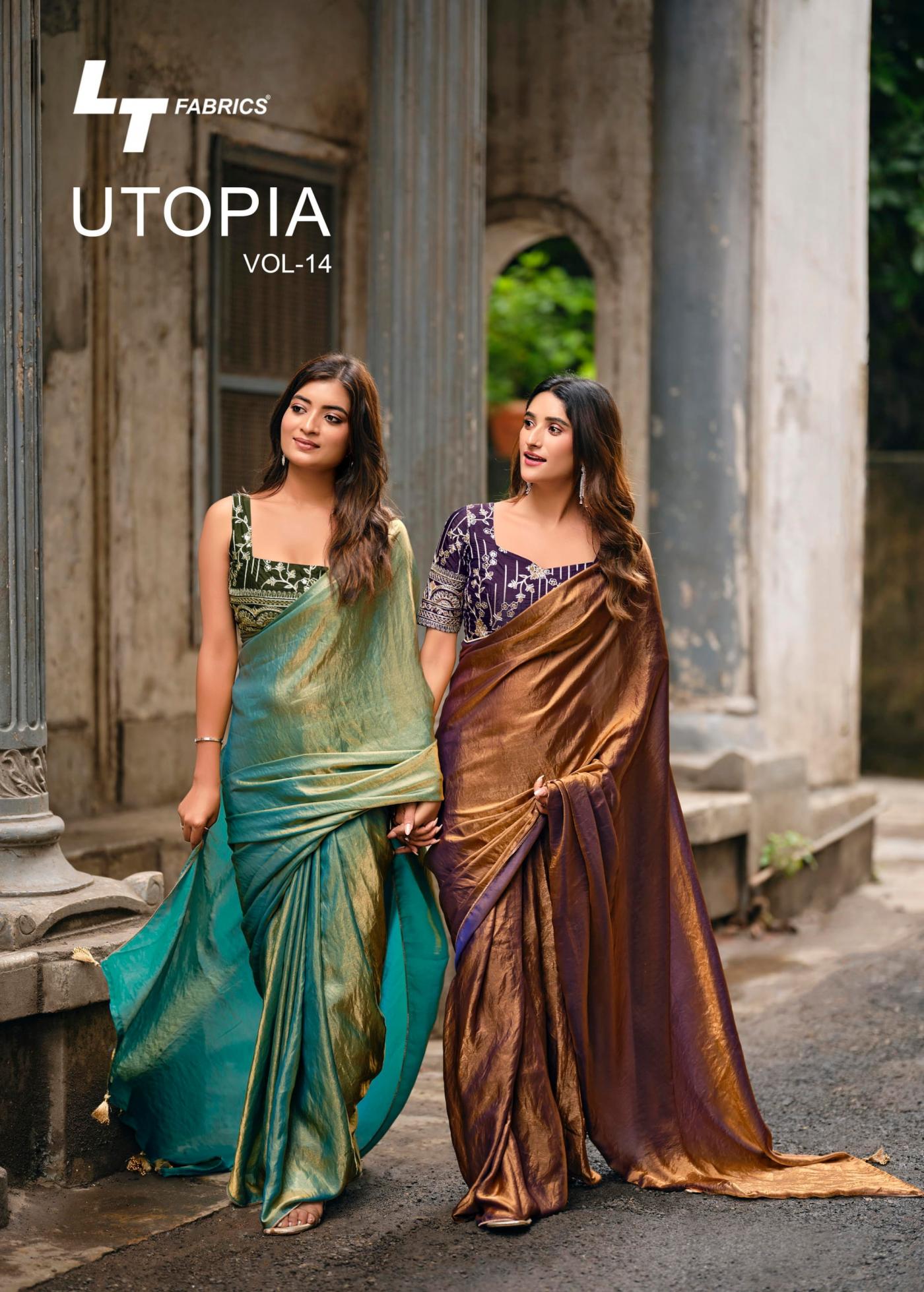 LT FASHION UTOPIA VOL 14 MALAI SILK ELEGANT STYLE SAREES 